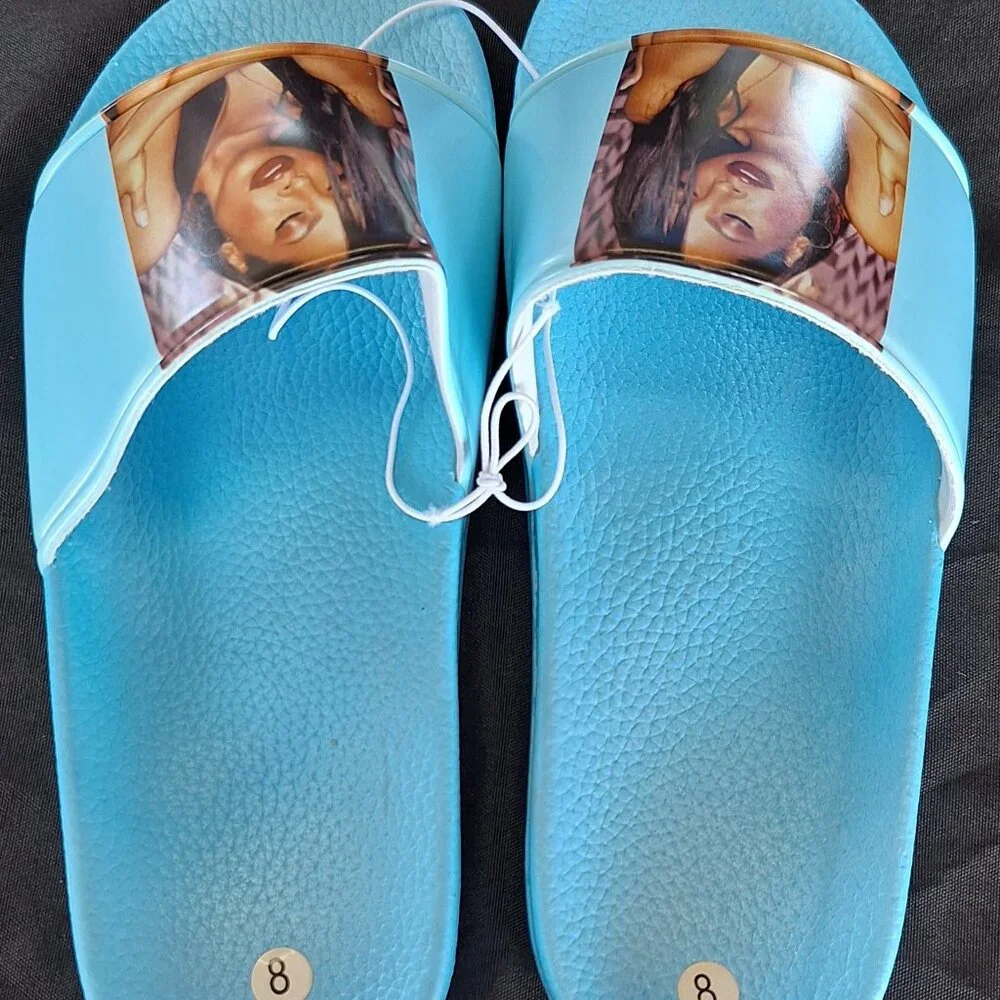 Cross Color slides with Aaliyah Legacy Blue - Picture 4 of 5